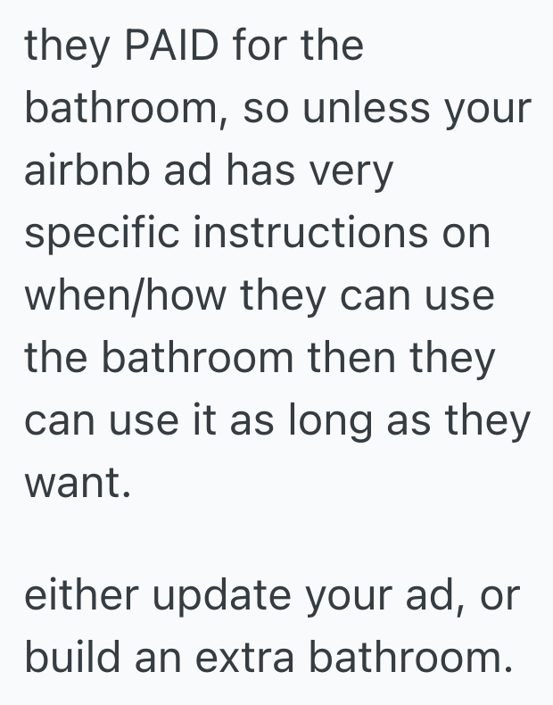 Screenshot 2025 07 12 at 4.30.08 PM Airbnb Host Shares The Only Bathroom With Renters, But When The Renters Hogged The Bathroom, It Was Time For Them To Cool Off